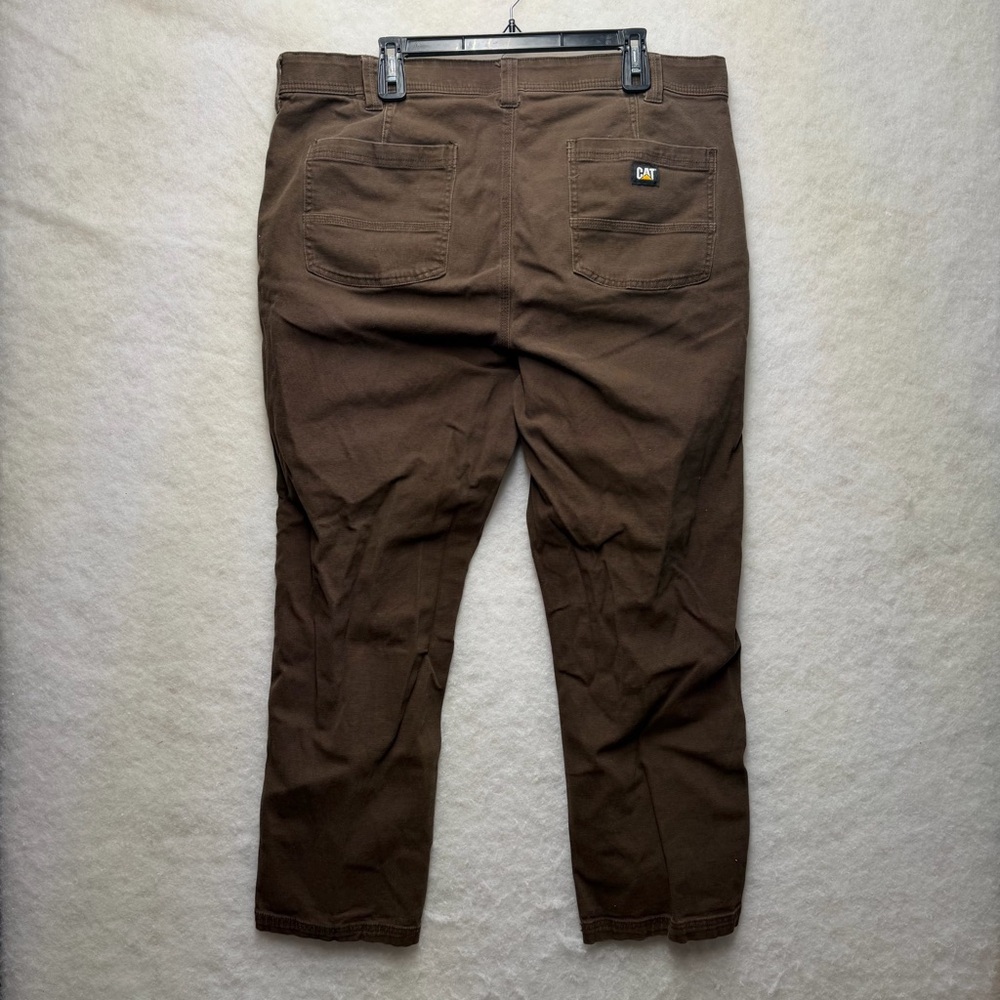 CAT Caterpillar Men's Work Pants 40x30 Brown Canvas Utility Cargo - Picture 7 of 7